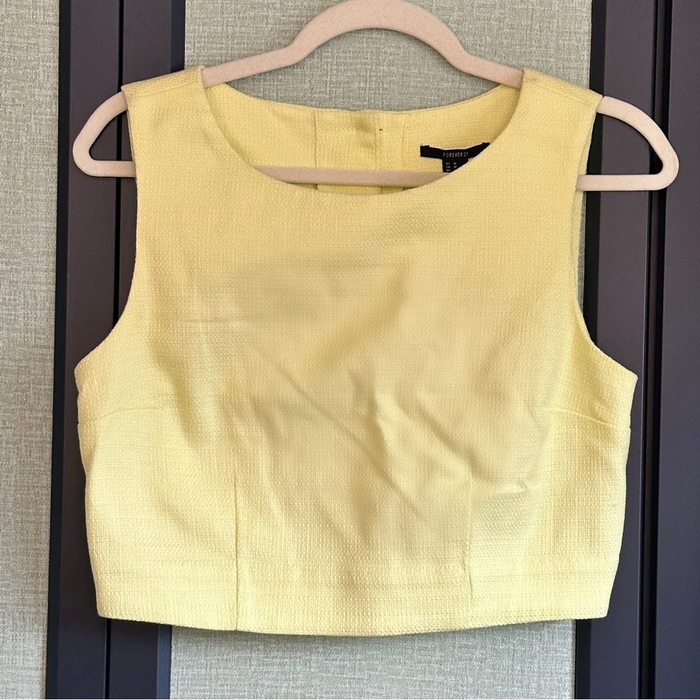 Forever 21 Yellow Crop Top